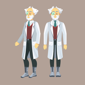 Персонаж "Профессор" для анимационного ролика о будущем