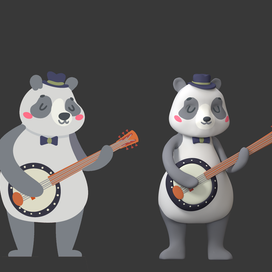 Cartoon panda