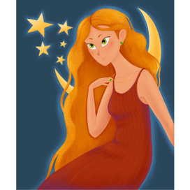 Золотая лунная девушка