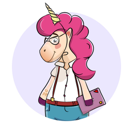 Unicorn charachter for PR agency