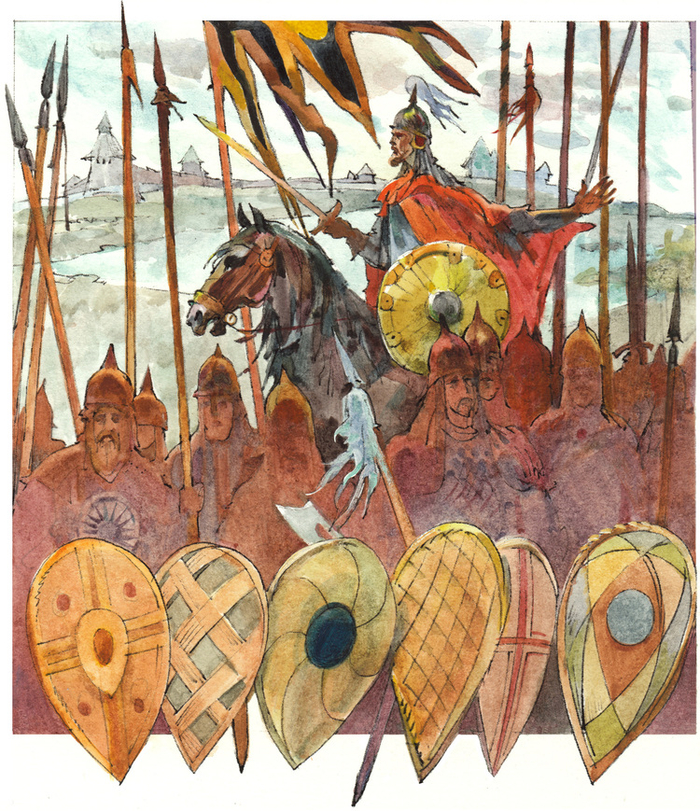 Фронтиспис книги О.Тихомирова "На страже Руси"