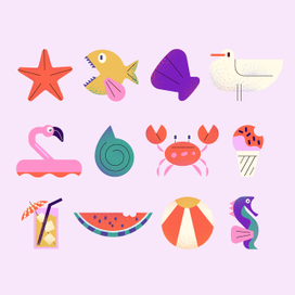 Иконки для летнего проекта