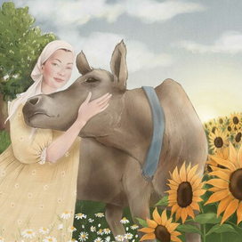 Утро в деревне.