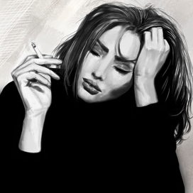 Smoking girl