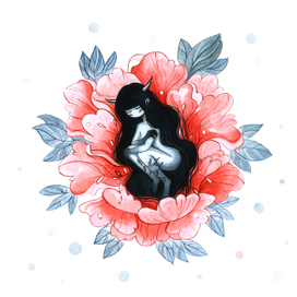 Акварельная иллюстрация моей вымышленной вселенной