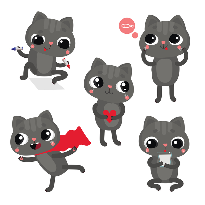 Милый кот набор