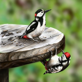 3 иллюстрация из серии "Птицы Сибири"