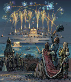 фейерверк, посвящённый коронации Екатерины I