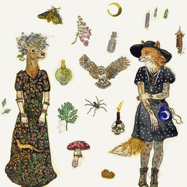 Forest witches fashion.