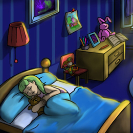 девочка спит