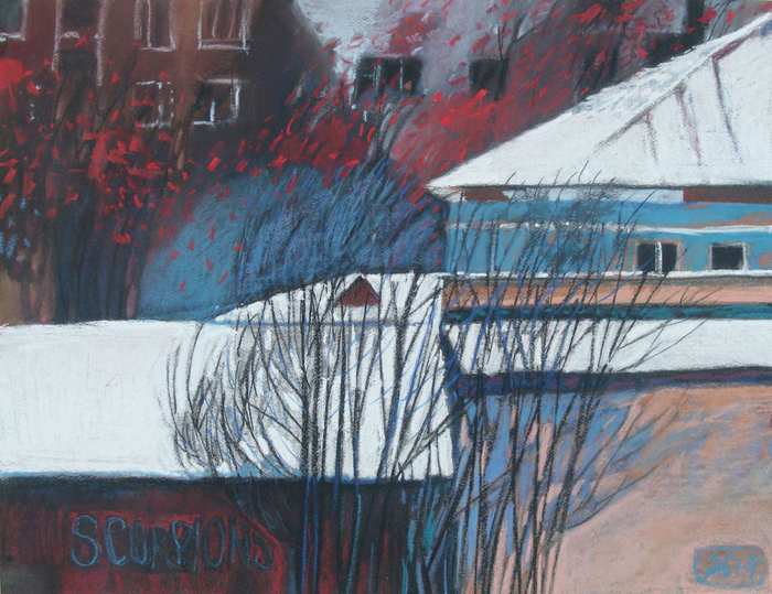 Рябиновый октябрь-3. 2014. б., пастель 65х50