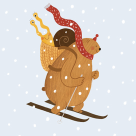 Мишка и улитка