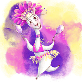 Лама на Карнавале