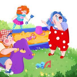 Разворот детского сборника рассказов