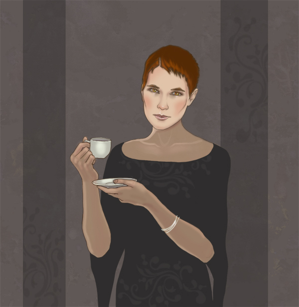 Черный с темным или горьким