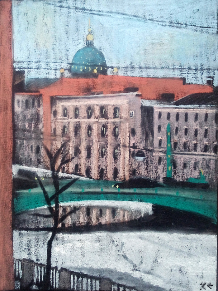 вид из окна в феврале