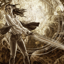 Эльфийка с мечем