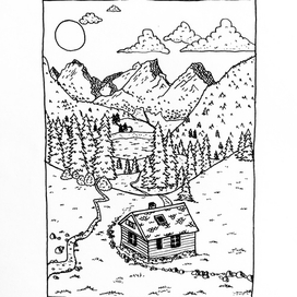 Коттедж в лесу