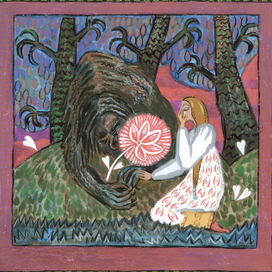 Иллюстрация к сказке "Аленький цветочек"