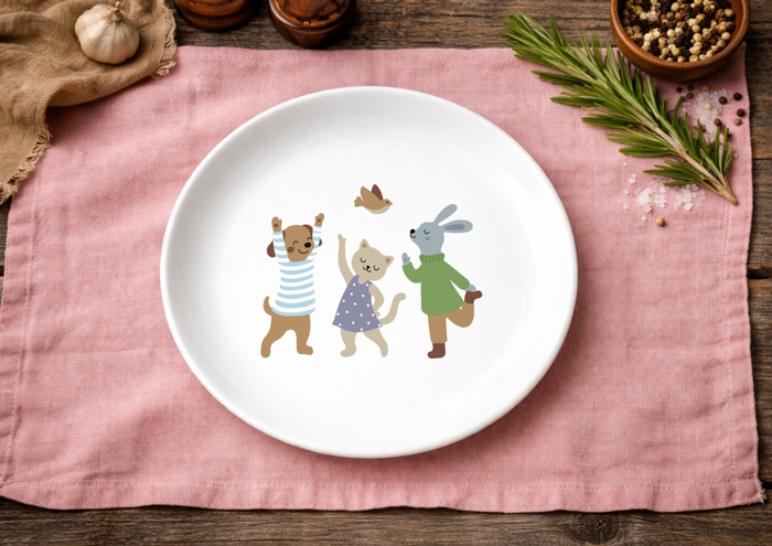 Векторный дизайн для деколи посуды 