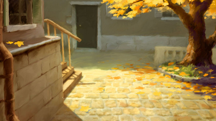 Осенний дворик