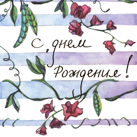 Поздравительная открытка ДУШИСТЫЙ ГОРОШЕК