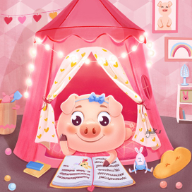 хрюшка любительница книг