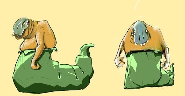 Worm character design