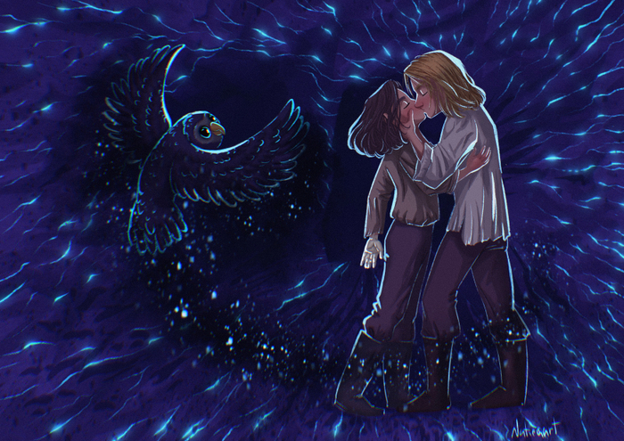 Иллюстрация к книге "Моя темная королева". В пещере.