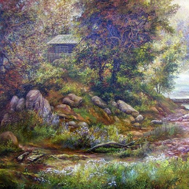 Домик на берегу возле Немана