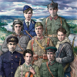 Обложка для подарочного набора серии книг "Прадедушкины медали"