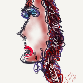 Дама в очках и красной помаде