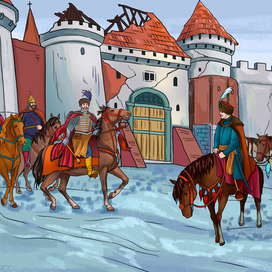 Воевода Волконский и король Владислав у стен Белой крепости