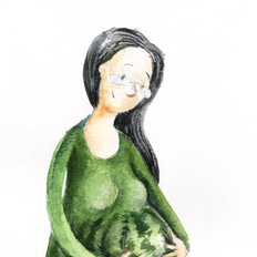 Девушка с арбузом