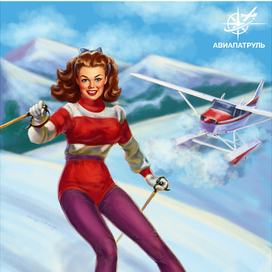 Календарь в стиле Пин ап, Декабрь