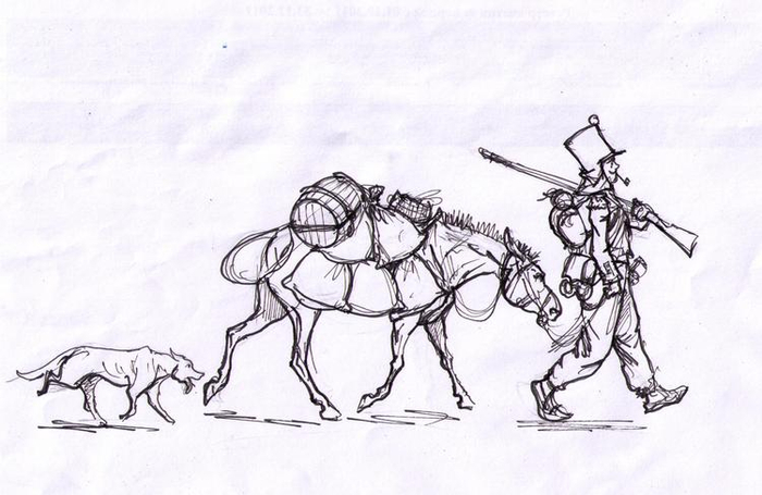 Испания.Пехотинец на марше при +32 С