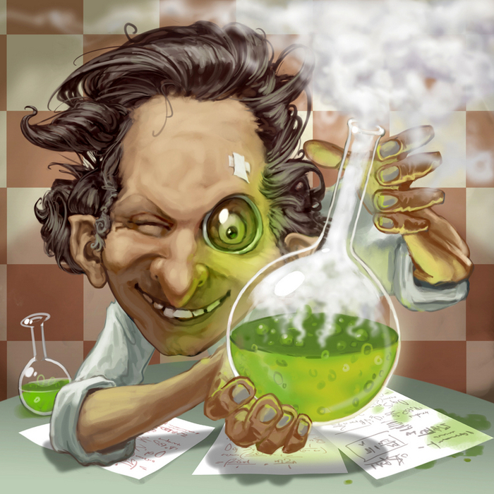 Профессор с колбой
