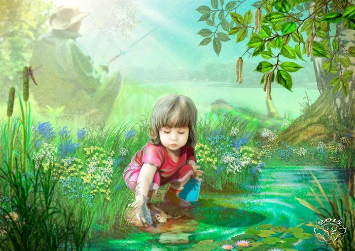 Уплывай!!!.. - Пока дедушка не увидел!..)))