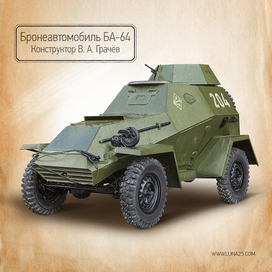 Военная техника Бронеавтомобиль БА-64