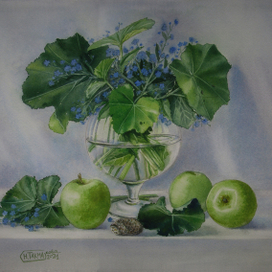 Натюрморт с незабудками