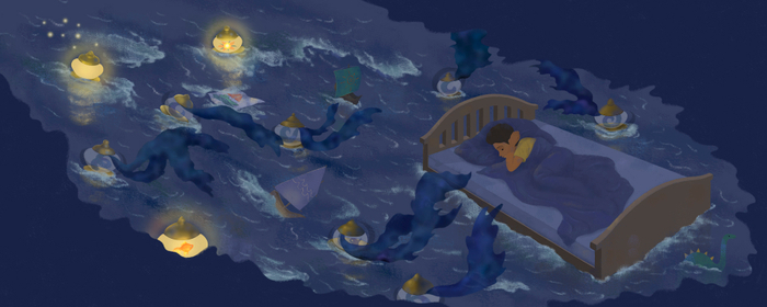 Иллюстрация для детской книги "Река"