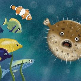 Иллюстрация на тему морской мир 