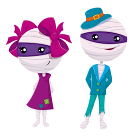 Мумии мальчик и девочка