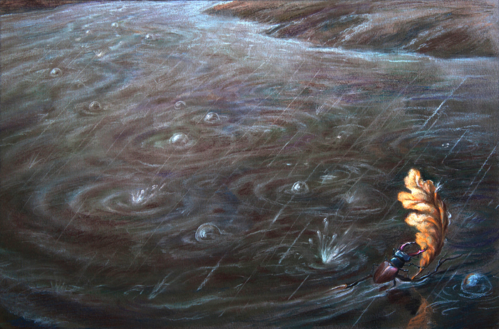 Иллюстрация с стихотворению Льва Квитко "Жучок"