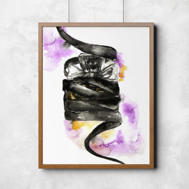 Couture fragrance fashion illustration