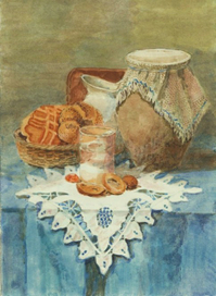 натюрморт на салфетке