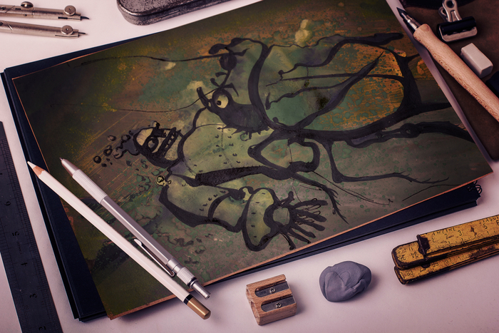 Жук жрёт робота