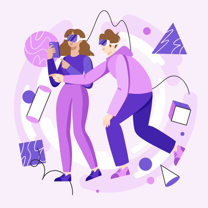 A virtual reality. Vector Stock Illustration for Freepik