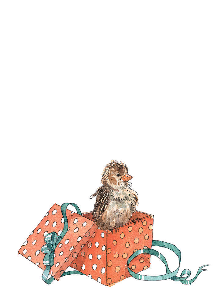 Воробьишка, титул. "Новогодняя книга" Джанни Родари