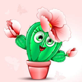 Весенний кактус